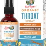 MARYRUTH'S USDA Organic Throat Spray with Mullein Leaf | Marshmallow Root & Licorice Root & Thyme Leaf | Vanilla | 4 Herbal Blend | Non-GMO | Vegan | Gluten Free | 1 Fl Oz | Up to 100 Servings