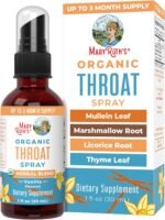 MARYRUTH'S USDA Organic Throat Spray with Mullein Leaf | Marshmallow Root & Licorice Root & Thyme Leaf | Vanilla | 4 Herbal Blend | Non-GMO | Vegan | Gluten Free | 1 Fl Oz | Up to 100 Servings