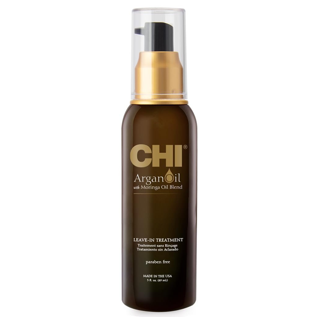 41FtHXaxhEL._SL1024_.jpg CHI Argan Oil Leave In Treatment, Argan Plus Moringa Oil, Lightweight Formula To Moisturize Dull & Damaged Hair, Sulfate & Paraben-Free, 3 Oz - Image 1