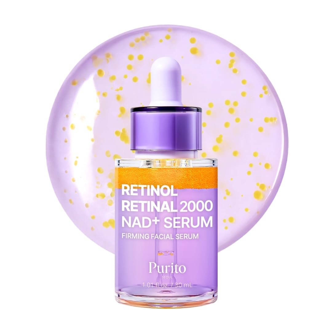 517EfunTG1L._SL1080_.jpg PURITO Retinol 0.1% + Retinal 0.1% Anti-Aging Facial Serum | for Wrinkles, Fine Lines & Firmer Skin | Dual Retinoids with NAD+, Improve Elasticity & Skin Texture | Korean Skincare, 30mL 1.01 fl.oz - Image 1