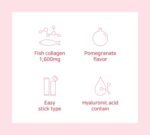 Pomegranate Collagen Jelly Stick 20g * 15 Stick 1,600mg Low Molecular Fish Collagen - Image 7
