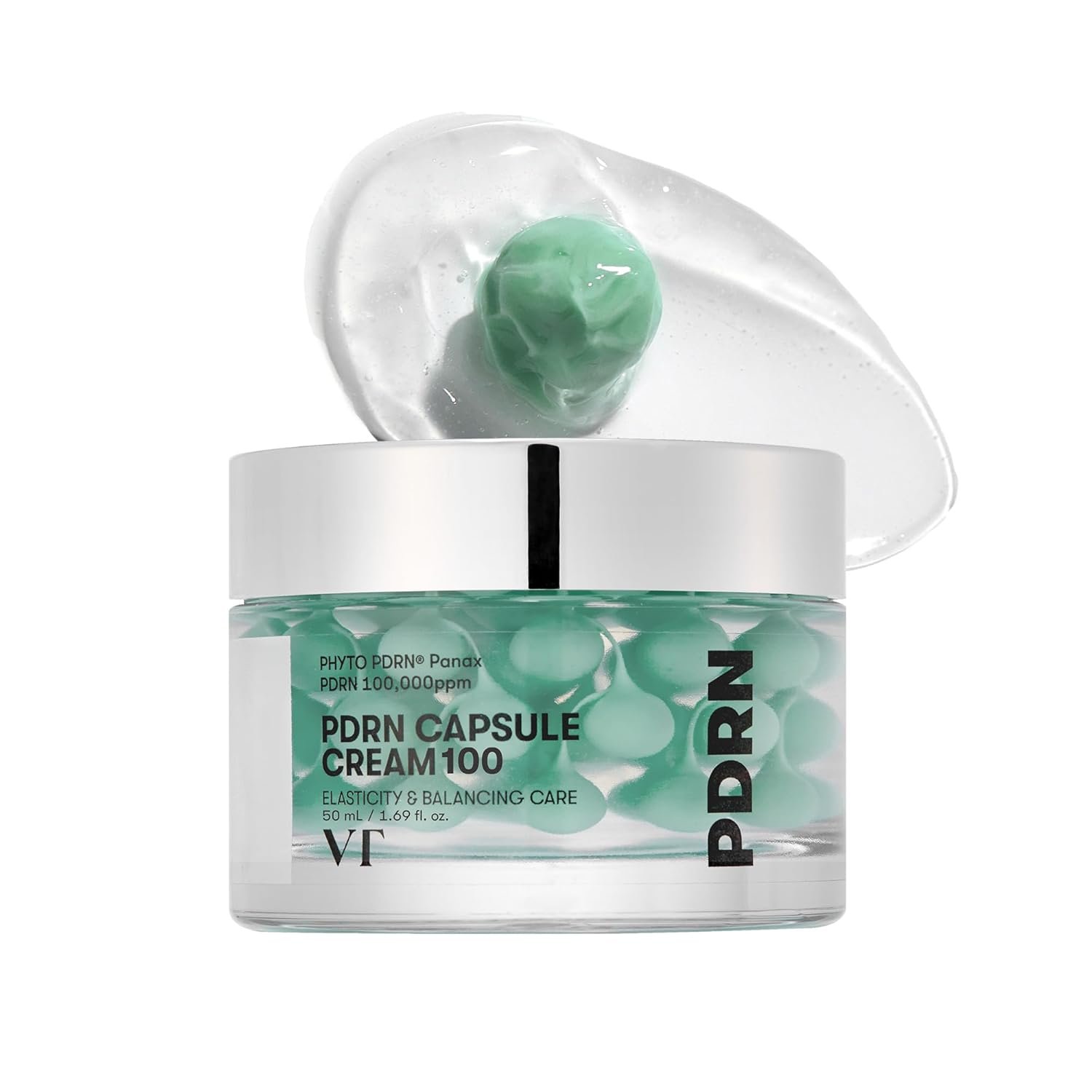 618p7ts4GNL._SL1500_.jpg VT COSMETICS PDRN Capsule Cream 100, Hydrating Face Moisturizer with 100,000ppm PDRN, Hyaluronic Acid, 9 Peptides, Firming & Plumping Nourishing Cream, Korean Skin Care, 1.69 fl. oz. - Image 1