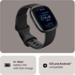 Fitbit Versa 4 Fitness Smartwatch with Daily Readiness - 3-Month Google Health Premium Membership Included - GPS, 24/7 Heart Rate, 40+ Exercise Modes, Sleep Tracking - Black/Graphite - Image 6