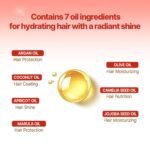 Mise En Scene Perfect Rose Perfume Serum - Hair Refreshing Oil for Dry Hair | Heat Protectant | Argan Oil | Damage Repair | Korean Hair Care | Frizz Ease Essence | Dermask Rose Scent 2.70 Fl. Oz. - Image 4