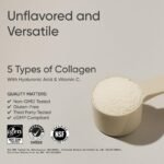 Sports Research Multi Collagen Protein Powder (Type I, II, III, V, X) with Hyaluronic Acid + Vitamin C | 5 Types of Food Based Collagen, 30 Servings (Unflavored) - Image 2
