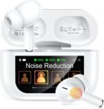 Bucephalus Wireless Earbuds, Bluetooth 5.4 Ear Buds with Smart Touchscreen Case & Noise Cancelling, 48H Playtime, Bass Stereo Sound, Compatible with iPhone/Android, Pad - Pearl White