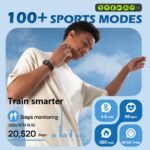 MorePro Health Fitness Tracker for Women Men, 24/7 Heart Rate Blood Pressure & Oxygen Monitoring, Sleep Tracker, 100+ Sport Modes Smart Watch, IP68 Waterproof, 2 Bands, Compatible Android iOS - Image 5