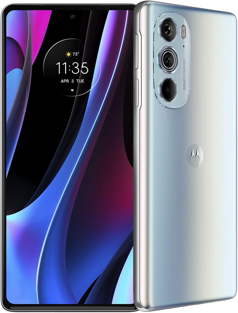 61dNlZy1CGL._AC_SL1500_.jpg Motorola Edge + |2022| 4800mAh Battery | Unlocked | Made for US 8/512GB | 50MP Camera | Stardust White - Image 1