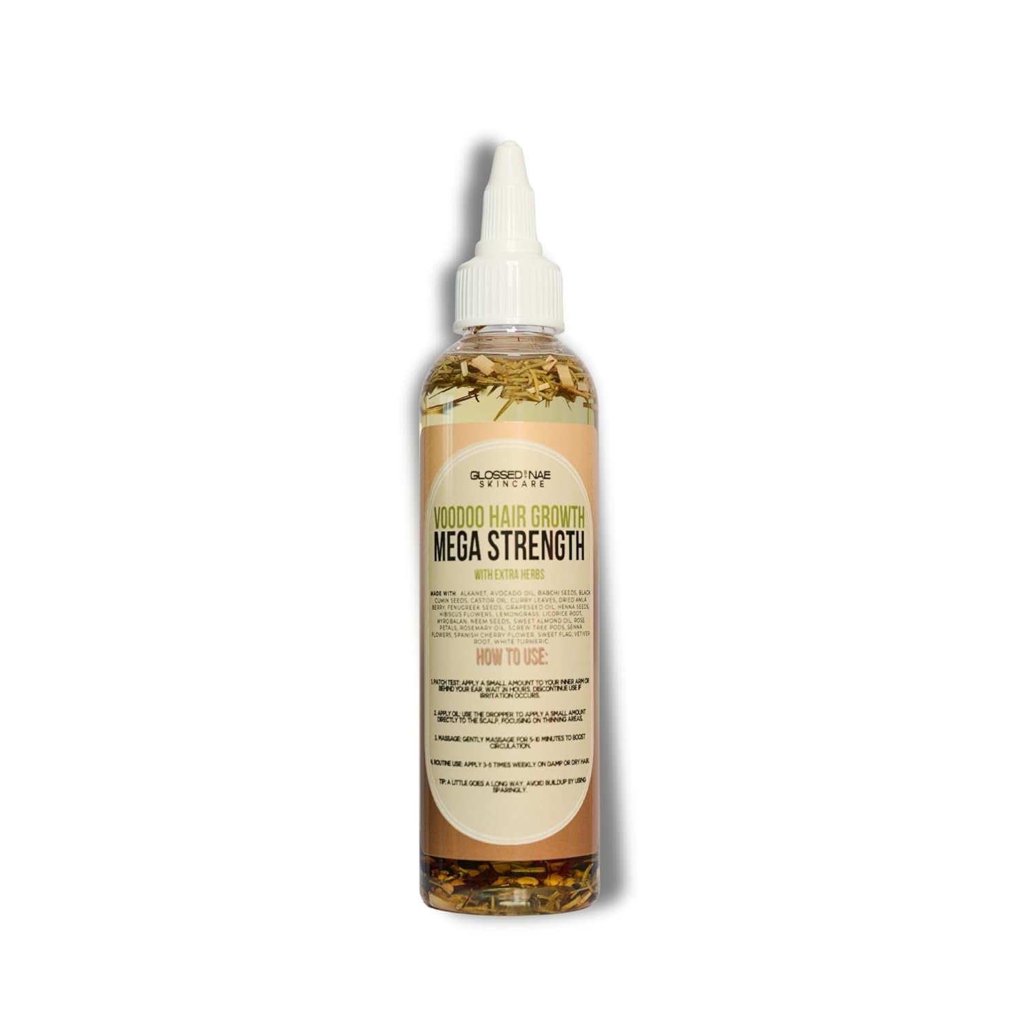 61kw12hiopL._SL1500_.jpg Glossed By Nae Mega Strength Voodoo Hair Growth Oil 4oz – Rosemary & Ayurvedic Herbal Scalp Oil for Thinning Edges, Dry Scalp & Protective Styles – For Natural Hair, Braids & Locs - Image 1