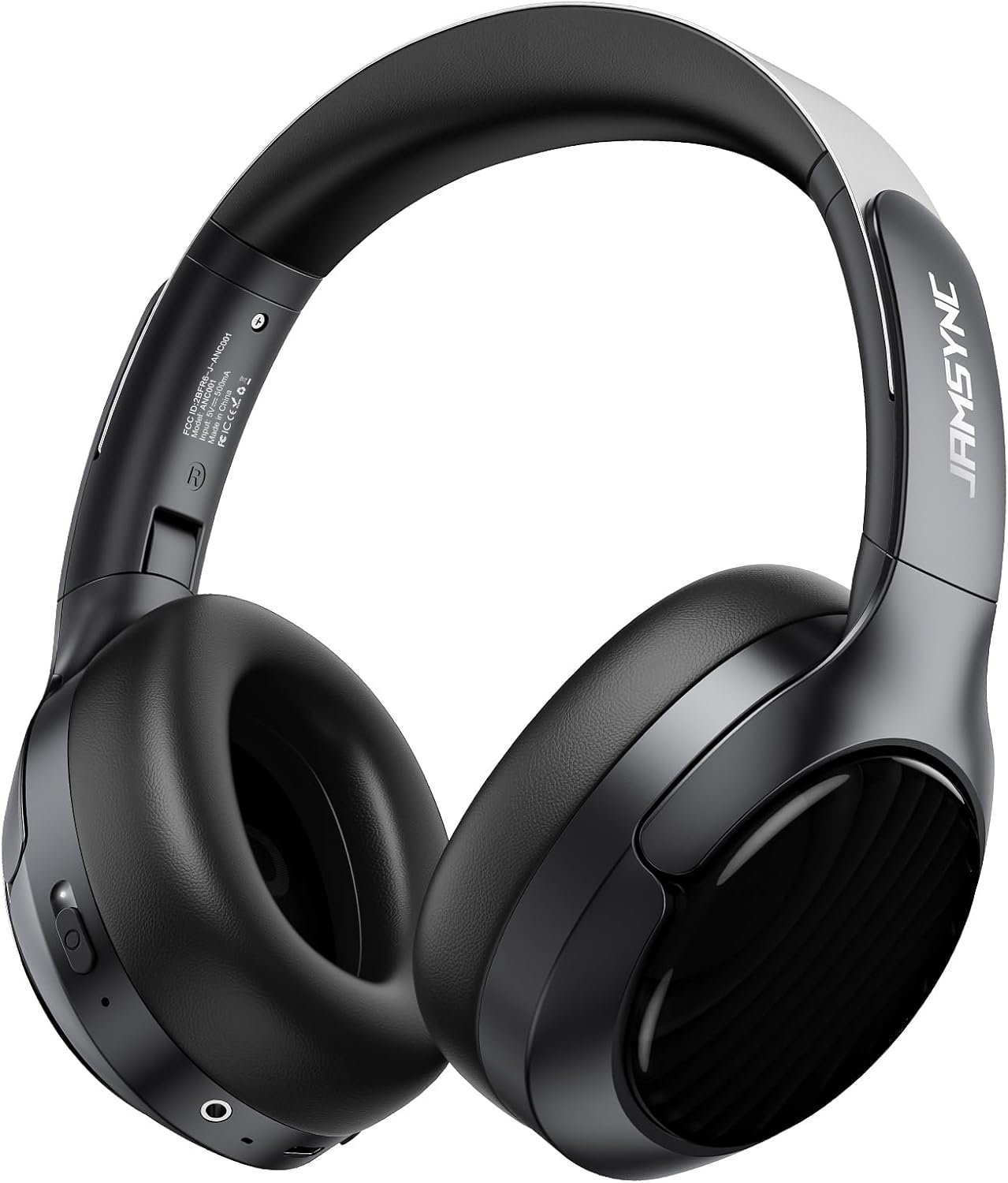 61osHSMIDrL._AC_SL1500_.jpg Hybrid Active Noise Cancelling Headphones, Bluetooth 6.0 Over Ear Headphones,120H Battery Fast Charging, Hi-Res Audio, Transparency Mode, Deep Bass, Memory Foam Comfort Fit for Travel Office Home - Image 1