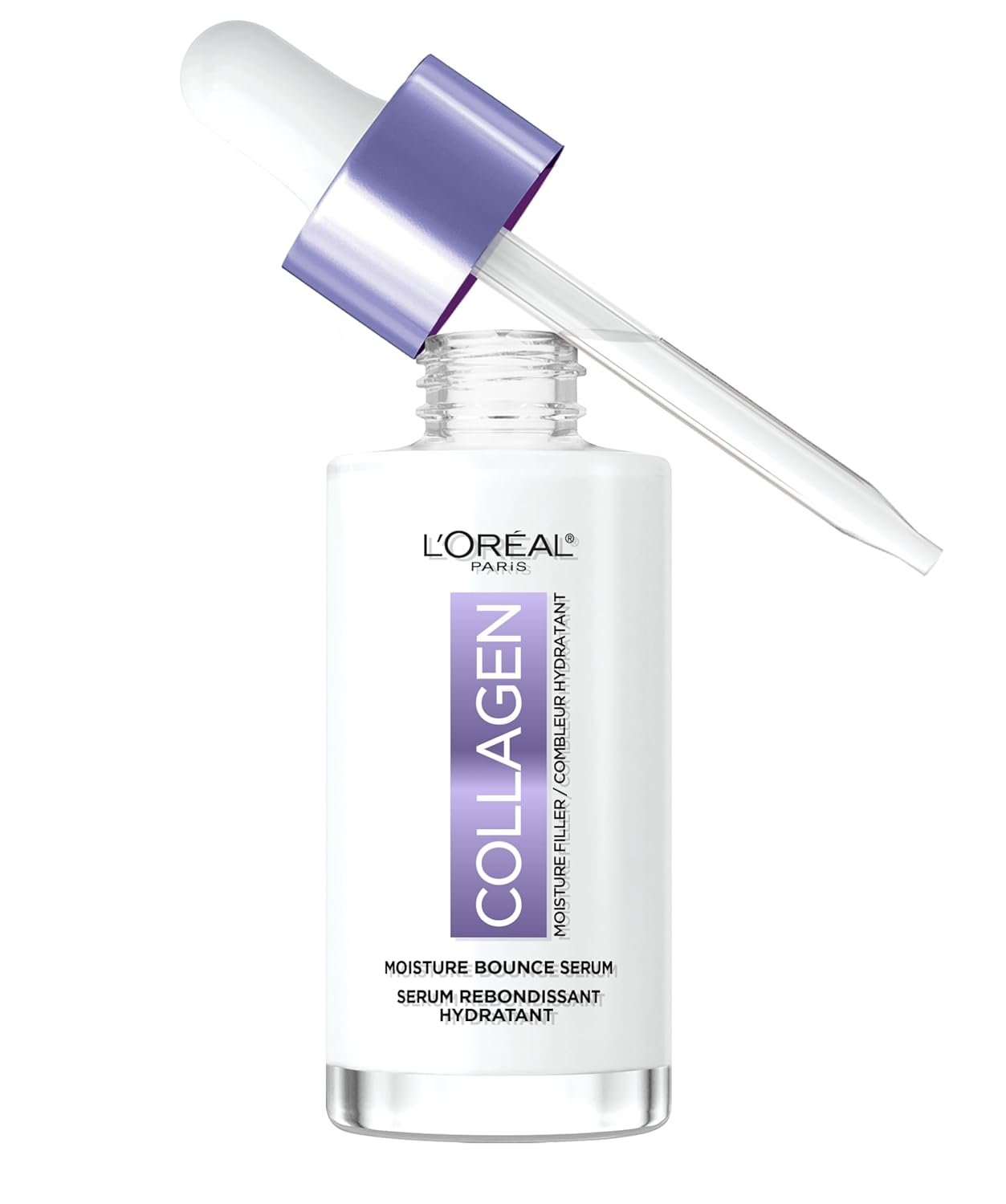 61qZ3Kf7r4L._SL1500_.jpg L'Oreal Paris Collagen Moisture Filler Moisture Bounce Face Serum, Glow Serum with Collagen, Glycerin, and Squalane for Bouncy, Radiant, Hydrated Skin, Includes Sample - Image 1