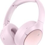 Hybrid ANC Wireless Over-Ear Headphones, 100H Playtime, Hi-Res Audio, Bluetooth 6.0, Multi-Mode Noise Cancellation, Comfort Fit, iOS & Android Compatible, Foldable Design, Travel-Friendly (Pink)
