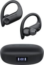 TREBLAB X3 Pro - Sports Wireless Ear Buds Bluetooth - Comfortable Workout Headphones with Secure Ear Hooks, 12H Long Battery Life, IPX5 Sweatproof Earphones, Noise Isolation Over Ear Earbuds