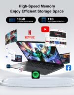 BLUEING 15.6 inch Laptop, Laptop Computer N5095 Processor (4C/4T, Up to 2.9GHz), 16GB RAM 1TB SSD(Up to 2TB), Backlit, Fingerprint, Type-C, HDMI, USB3.2, BT5, WiFi 5, Win 11, Office Suite, Laptops - Image 4