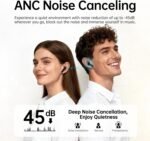 Adaptive Hybrid Active Noise Canceling 2026 Wireless Earbuds, 6 Mics ENC Clear Call Ear Buds, Hi-Res Audio Deep Bass Bluetooth 5.4 Headphones, 40H Playtime, LED, for Sports Running Gym Workout, Black - Image 2