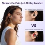 Cyberix Open Ear Clip-On Earbuds with Touchscreen, Wireless Bluetooth 6.0 Headphones, 48H Playtime, IPX5 Waterproof, Ultra-Light 4.1g Wireless Earbuds for Sports and Workouts，Unique Gifts for Girls - Image 4