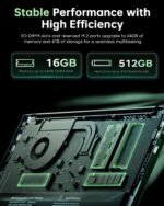 2026 AMD Gaming Laptop with Ryzen 7 5700U Processor(8C/16T, Up to 4.3GHz), AMD Radeon™ Graphics, 16GB RAM 512GB NVMe SSD, 15.6“ FHD Display Laptop with BK, WiFi 6, HDMI, Type-C, Webcam Cover Slide - Image 3