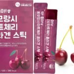 Tart Cherry Collagen Jelly Stick 20g * 15 Stick 1,600mg Low Molecular Fish Collagen