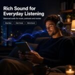 Hybrid Active Noise Cancelling Headphones, Bluetooth 6.0 Over Ear Headphones,120H Battery Fast Charging, Hi-Res Audio, Transparency Mode, Deep Bass, Memory Foam Comfort Fit for Travel Office Home - Image 5