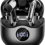 Adaptive Hybrid Active Noise Canceling 2026 Wireless Earbuds, 6 Mics ENC Clear Call Ear Buds, Hi-Res Audio Deep Bass Bluetooth 5.4 Headphones, 40H Playtime, LED, for Sports Running Gym Workout, Black