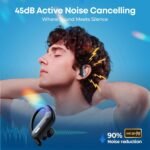 GNMN Active Noise Cancelling Ear Buds Wireless Earbuds Bluetooth 5.3 Headphones 90H Playtime Power Display Case Hi-Fi Stereo Bass Over-Ear Earphones with Waterproof ANC Transparency for Gym/Workout - Image 2