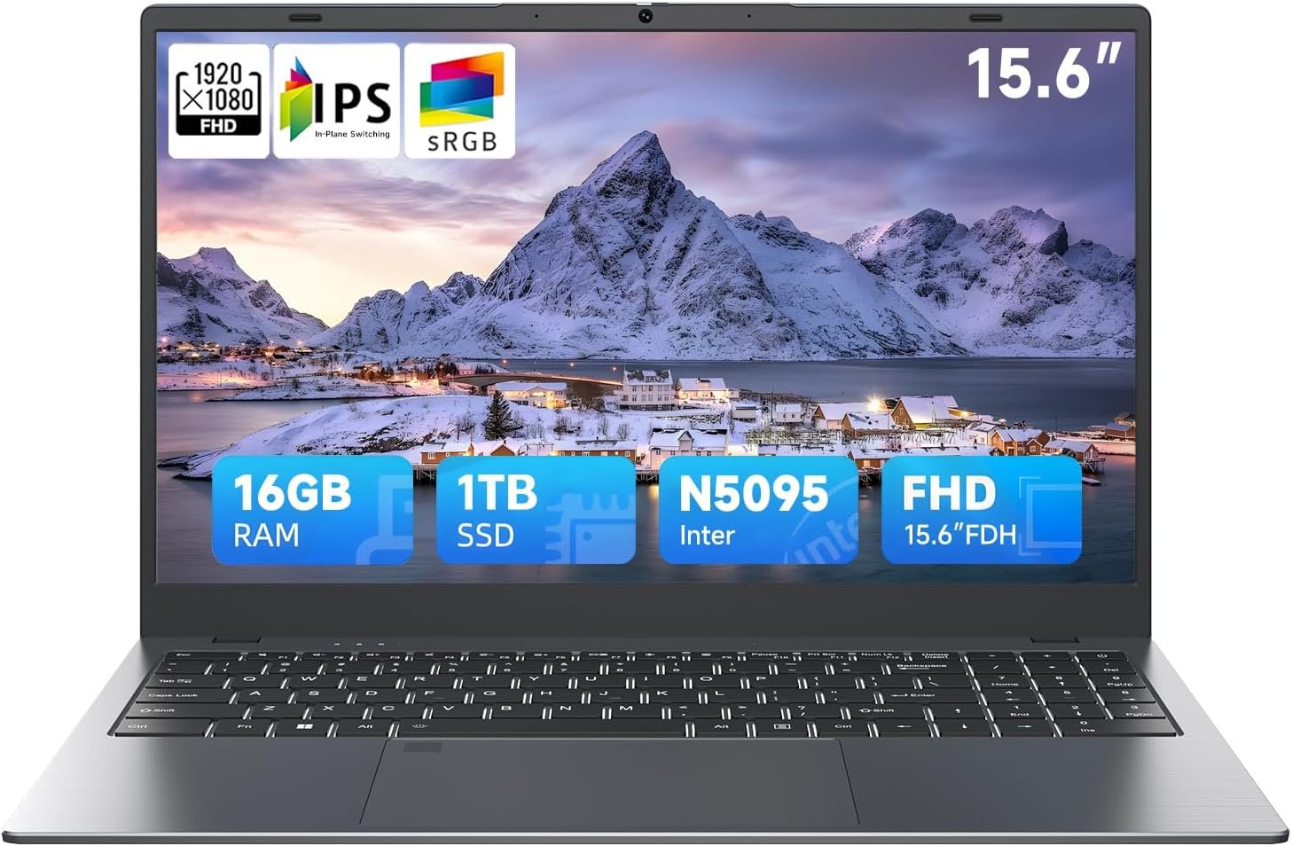 71DHaOoFjL._AC_SL1500_.jpg BLUEING 15.6 inch Laptop, Laptop Computer N5095 Processor (4C/4T, Up to 2.9GHz), 16GB RAM 1TB SSD(Up to 2TB), Backlit, Fingerprint, Type-C, HDMI, USB3.2, BT5, WiFi 5, Win 11, Office Suite, Laptops - Image 1