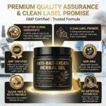 Anti-Bad Breath Herbal Gel,Bad Breath Treatment for Adults,Natural Internal Deodorant for Adults with Parsley, Green Tea, Chlorophyllin,Mint Flavor,150g - Image 7