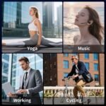 Open Ear Headphones with Mic, Wireless Headset with AI Noise Cancellation Microphone Bluetooth 5.4 Bluetooth Headset with Mic Air Conduction Headphones for Work Call Meeting Driving - Image 6