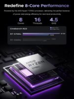 KAIGERR Gaming Laptop, 15.6inch Laptop Computer with AMD Ryzen 7 5700U(8C/16T, Up to 4.3GHz), 16GB RAM 512GB NVMe SSD Windows 11 Laptop, Radeon RX Vega 8 Graphics,WiFi 6 - Image 3