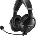 Bose A30 Bluetooth Aviation Headset - Lightweight Comfortable Design, Adjustable ANR and Noise Cancelling Microphone, [Dual Plug] – Black