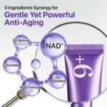 numbuzin No.9 NAD+ Retinal Eye Cream for Eyes & Face with Peptides & Niacinamide, Gentle Retinal Yet Powerful Anti-Aging Care Fine Lines, Dark Circles & Pores, Korean Eye Cream, 0.67 fl. oz. - Image 4