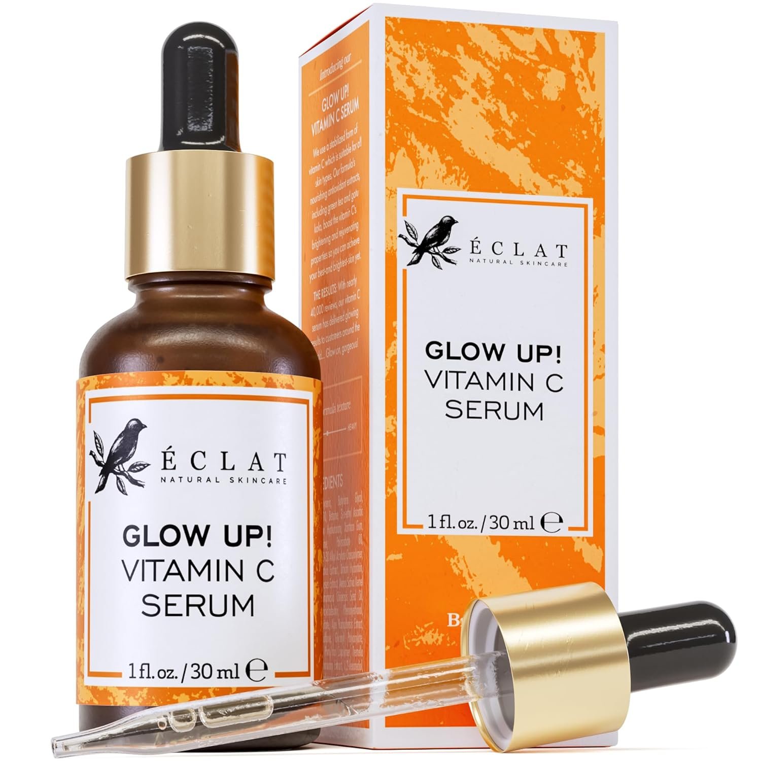 71JhFNvHqxL._SL1500_.jpg Eclat Skincare Vitamin C Serum - Skin Care for Dark Spots, Vitamin C Serum for Face with Hyaluronic Acid, Ferulic Acid, & Vit E - Anti Aging and Skin Brightening Vit C Formula for Face Care 1 Fl Oz - Image 1