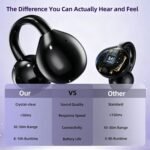 Cyberix Open Ear Clip-On Earbuds with Touchscreen, Wireless Bluetooth 6.0 Headphones, 48H Playtime, IPX5 Waterproof, Ultra-Light 4.1g Wireless Earbuds for Sports and Workouts，Unique Gifts for Girls - Image 3