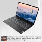 Lenovo V-Series V15 Business Laptop, 15.6" FHD Display, AMD Ryzen 7 7730U, 16GB RAM, 512GB SSD, Numeric Keypad, HDMI, RJ45, Webcam, Wi-Fi, Windows 11 Pro, Black - Image 2