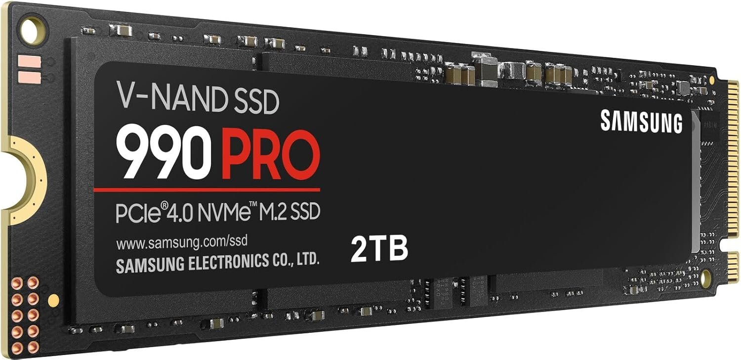 71OWtcxKgvL._AC_SL1500_.jpg Samsung 990 PRO SSD 2TB NVMe M.2 PCIe Gen4, M.2 2280 Internal Solid State Hard Drive, Seq. Read Speeds Up to 7,450 MB/s for High End Computing, Gaming, and Heavy Duty Workstations, MZ-V9P2T0B/AM - Image 1