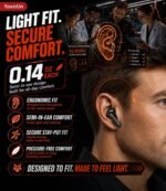 foxotin Wireless Earbuds, Bluetooth 5.4 Headphones with 48H Playback & Dual LED Display, IP7 Waterproof in-Ear Earphones with Noise Cancelling Mic, Deep Bass Stereo, Touch Control for Sports, Black - Image 6