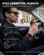 Smart Watch for Women Men, Fitness and Sleep Trackers with 1.83" HD Touchscreen, Bluetooth Calling Smartwatch for Android/iOS, IP67 Waterproof Multi-Sport Modes Pedometer, Jet Black - Image 5