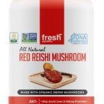Fresh Nutrition Organic Reishi Mushroom Capsules - Rich in Alpha Glucan - Ganoderma Lucidum & Ganoderma Applanatim - Third Party Tested - 90 Capsules/Pills