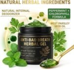 Anti-Bad Breath Herbal Gel,Bad Breath Treatment for Adults,Natural Internal Deodorant for Adults with Parsley, Green Tea, Chlorophyllin,Mint Flavor,150g - Image 3