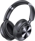 TAGRY Hybrid Active Noise Cancelling Headphones 100H Playtime Wireless Over Ear Bluetooth Headphone with Fast Charging Hi-Res Audio Comfort Earcups Headsets for Travel Home Office Phone PC Black