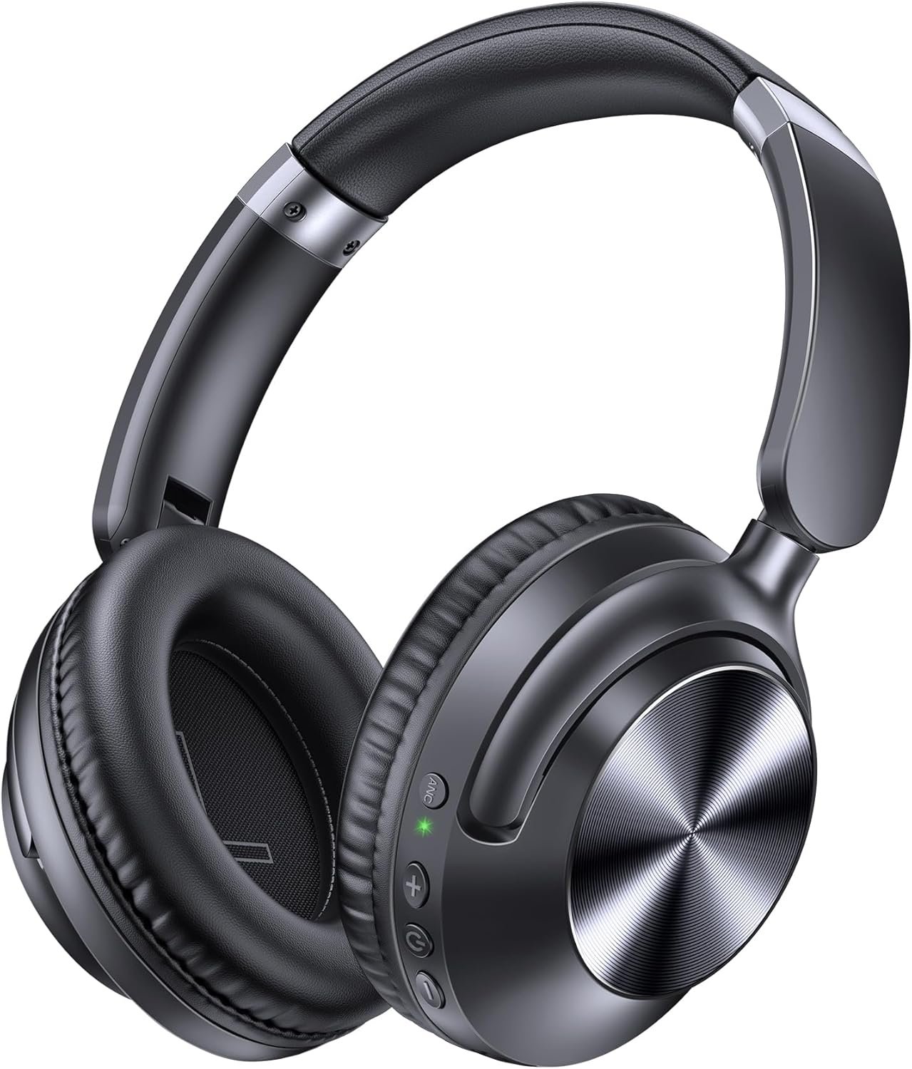 71XJy7m8-jL._AC_SL1500_.jpg TAGRY Hybrid Active Noise Cancelling Headphones 100H Playtime Wireless Over Ear Bluetooth Headphone with Fast Charging Hi-Res Audio Comfort Earcups Headsets for Travel Home Office Phone PC Black - Image 1