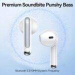 Wireless Earbuds, Bluetooth 5.4 Headphones HiFi Stereo with 4 HD Mic, 50H Playtime Bluetooth Earbuds with Dual LED Display, IPX7 Waterproof Wireless Earphones, Touch Control Ear Buds,USB-C,White - Image 2