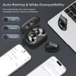 Wireless Earbuds Bluetooth 5.4 Headphones, 54H Playtime Stereo Earphones with Noise Cancelling Mic, IPX7 Waterproof, Fast Charging and Comfort Fit Ear Buds for Fitness/Sports/Workouts/Travel Black - Image 6