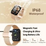 Smart Watches for Women, 1.91" HD Fitness Tracker (Answer/Make Calls), IP68 Waterproof, 120+ Sport Modes with Heart Rate and Sleep Monitor, Fitness Watch for iPhone/Android - Image 6