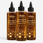 Vedix Keshamrut Herbs Infused Ayurvedic Hair Oil With Bhringraj, Amla & Rosemary I Control Hair Fall & Boost Hair Growth I 16+ Whole Herbs, Leaves & Flowers I No Mineral Oils & Chemicals (Pack of 3)