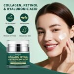 Face Moisturizer Retinol Cream for Face Anti Aging, Face Cream with Retinol, Collagen & Hyaluronic Acid, Wrinkle Repair, Firming Neck Cream, Hydrating Anti Wrinkle Skin Care for Women & Men Day Night - Image 5