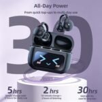Cyberix Open Ear Clip-On Earbuds with Touchscreen, Wireless Bluetooth 6.0 Headphones, 48H Playtime, IPX5 Waterproof, Ultra-Light 4.1g Wireless Earbuds for Sports and Workouts，Unique Gifts for Girls - Image 7