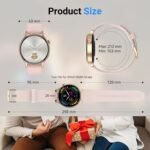 Fitpolo Smart Watch for Women,1.3" AMOLED Touchscreen Fitness Tracker, Make/Answer Calls, Heart Rate SpO2 Monitor, 3ATM Waterproof, Sleep & Activity Tracking Smartwatch for Android Phones iPhone - Image 8