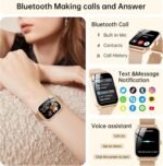 Smart Watches for Women, 1.91" HD Fitness Tracker (Answer/Make Calls), IP68 Waterproof, 120+ Sport Modes with Heart Rate and Sleep Monitor, Fitness Watch for iPhone/Android - Image 2