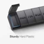 Barhon Pill Organizer Large, Weekly Medicine Pill Organizers, 7 Day Pills Box Case Travel for Big Vitamin Supplements Fish Oil, Black - Image 4